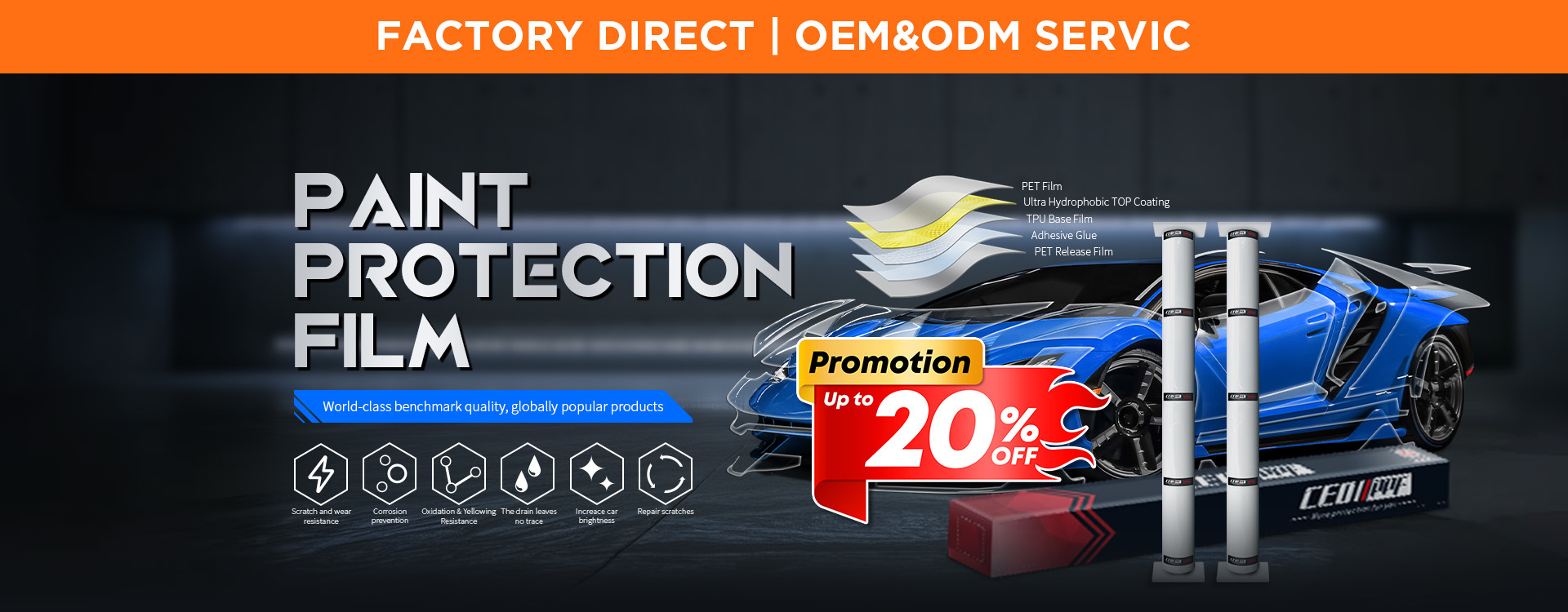 chất lượng phim bảo vệ sơn xe nhà máy sản xuất